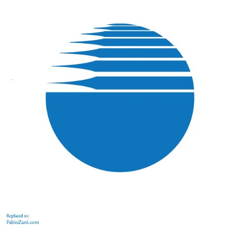 Logo circolare ad un colore con effetto 3D
